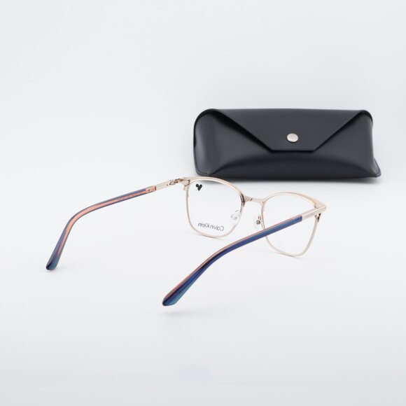 Calvin Klein CK21124 438 Eyeglasses Blue/Gold 49mm Cat Eye Frame